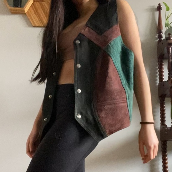 Vintage leather vest - Picture 3 of 8